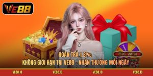 Hoàn Trả 1.3% Không Giới Hạn Tại Ve88 - Nhận Thưởng Mỗi Ngày