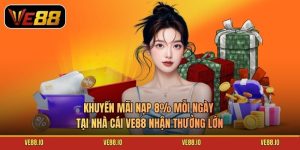 Khuyến Mãi Nạp 8% Mỗi Ngày Tại Nhà Cái Ve88 Nhận Thưởng Lớn